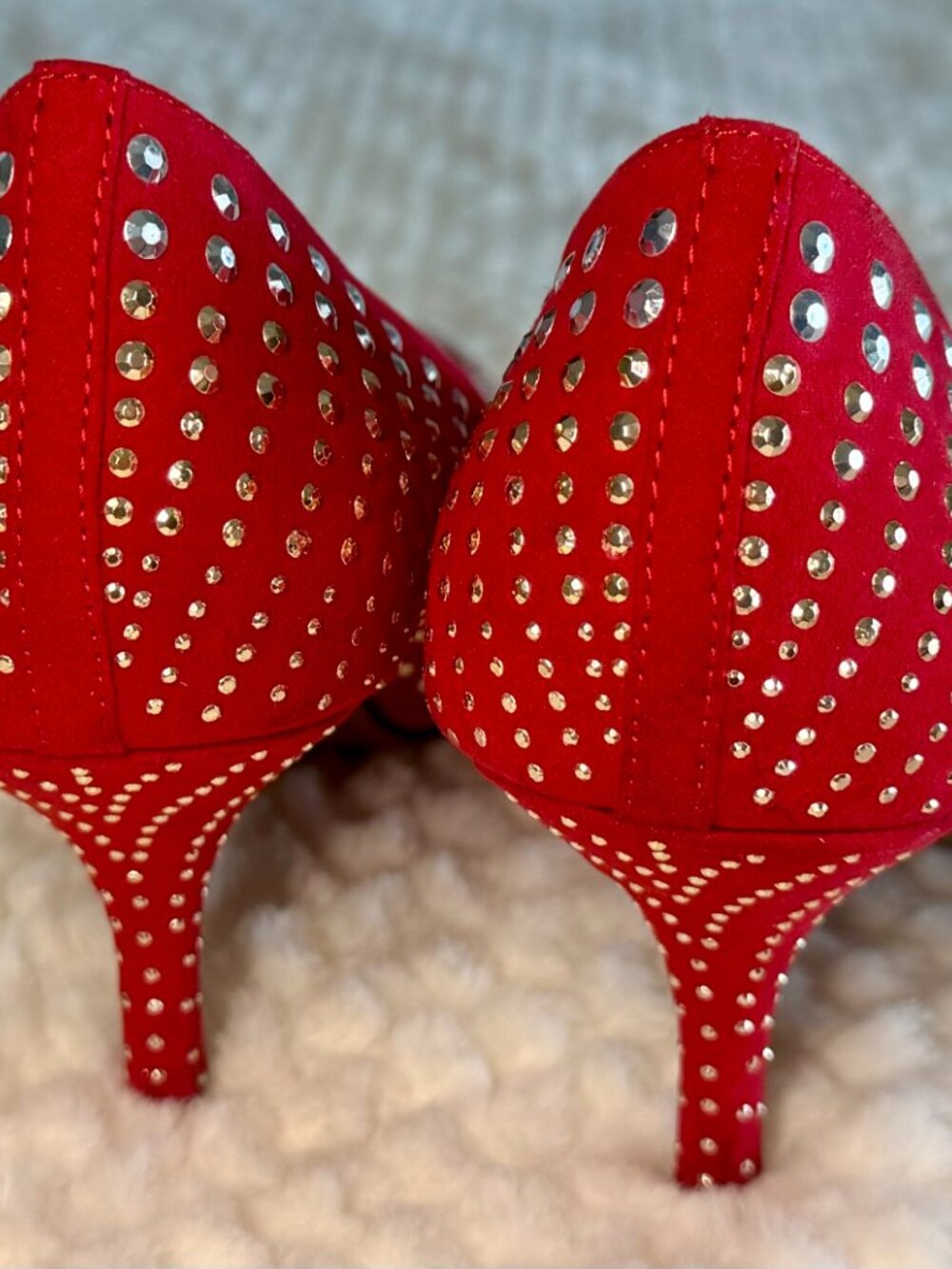 J. Renee' Red Embellished Stiletto Heels 9M